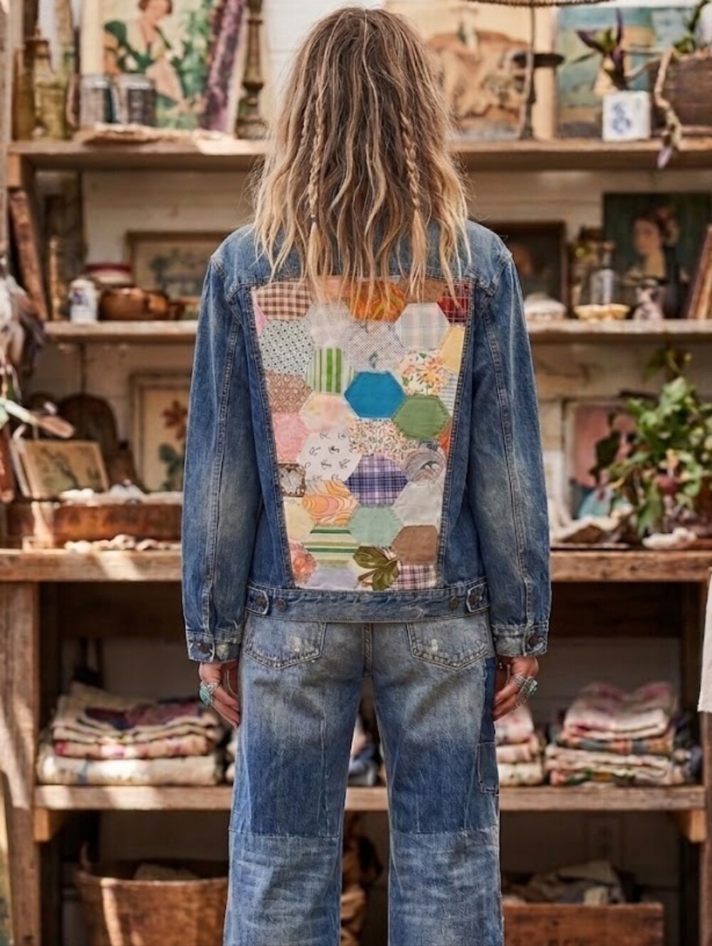 Upcycled Levi's Quilted Denim Jacket Size XXL